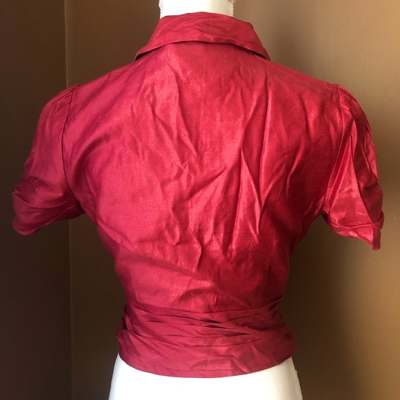 Ruffle Accent Collared Blouse ๐ - Picture 7 of 9